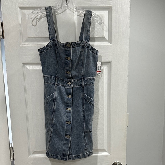 Denim Button-Front Dress - Picture 2 of 3